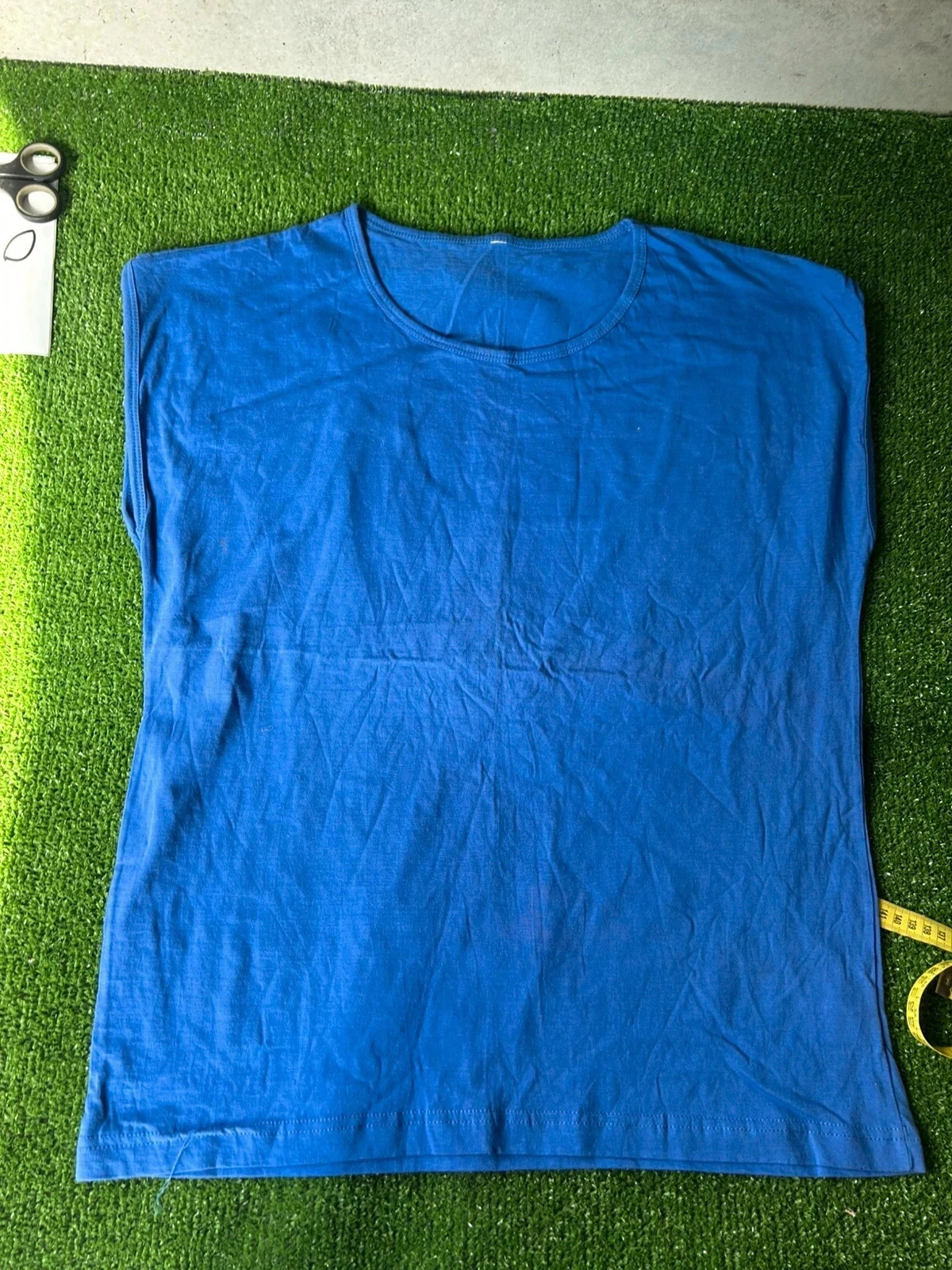 Blouse bleu marine manches courtes taille 46